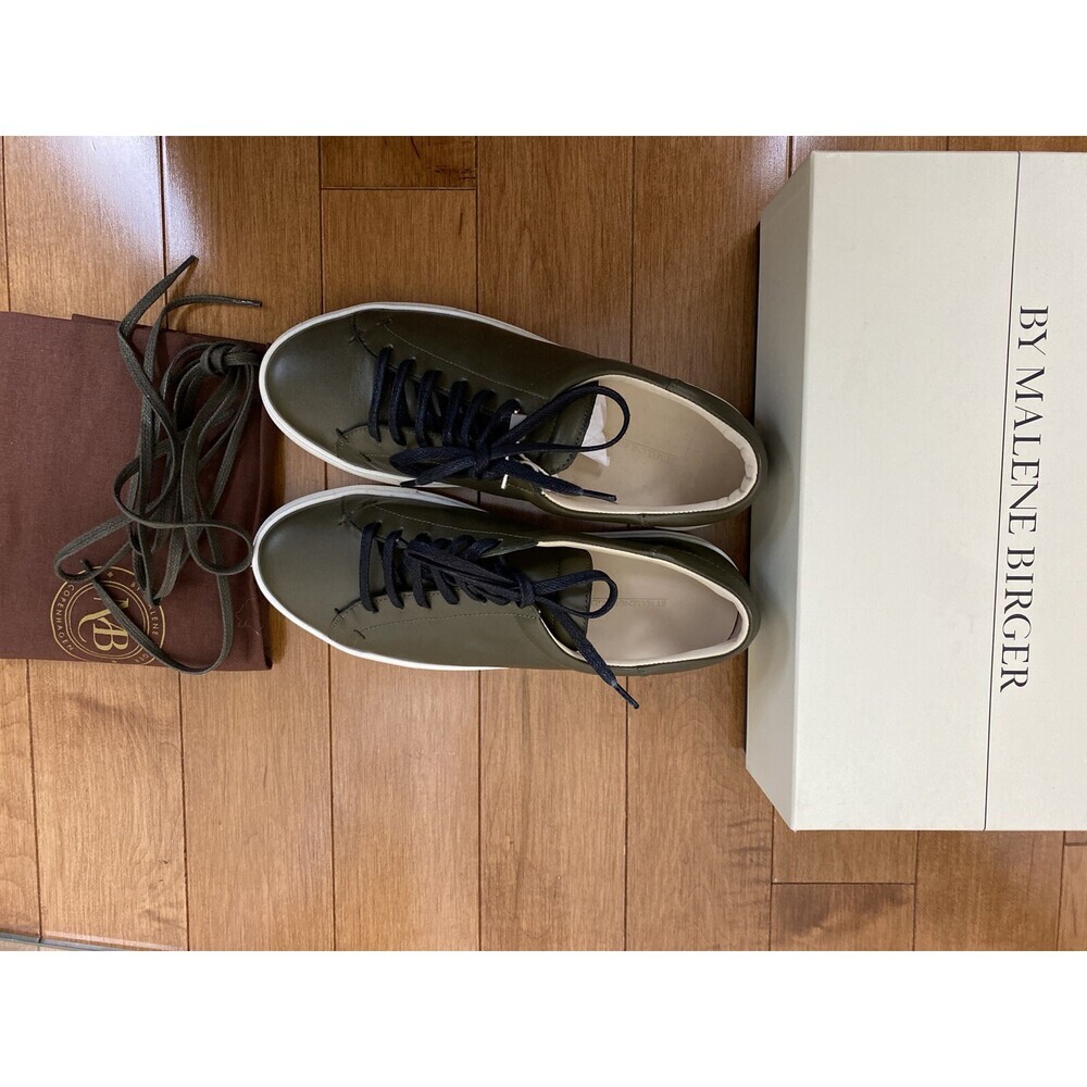 Malene Birger $450 Designer Sneakers - in green Army Size 37